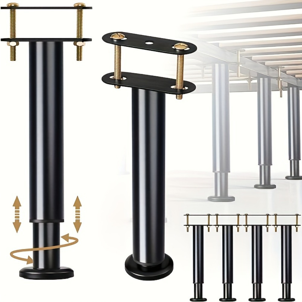 Canopy Bed Frame Metal Queen - ارتفاع قابل للتعديل: 4 قطع من