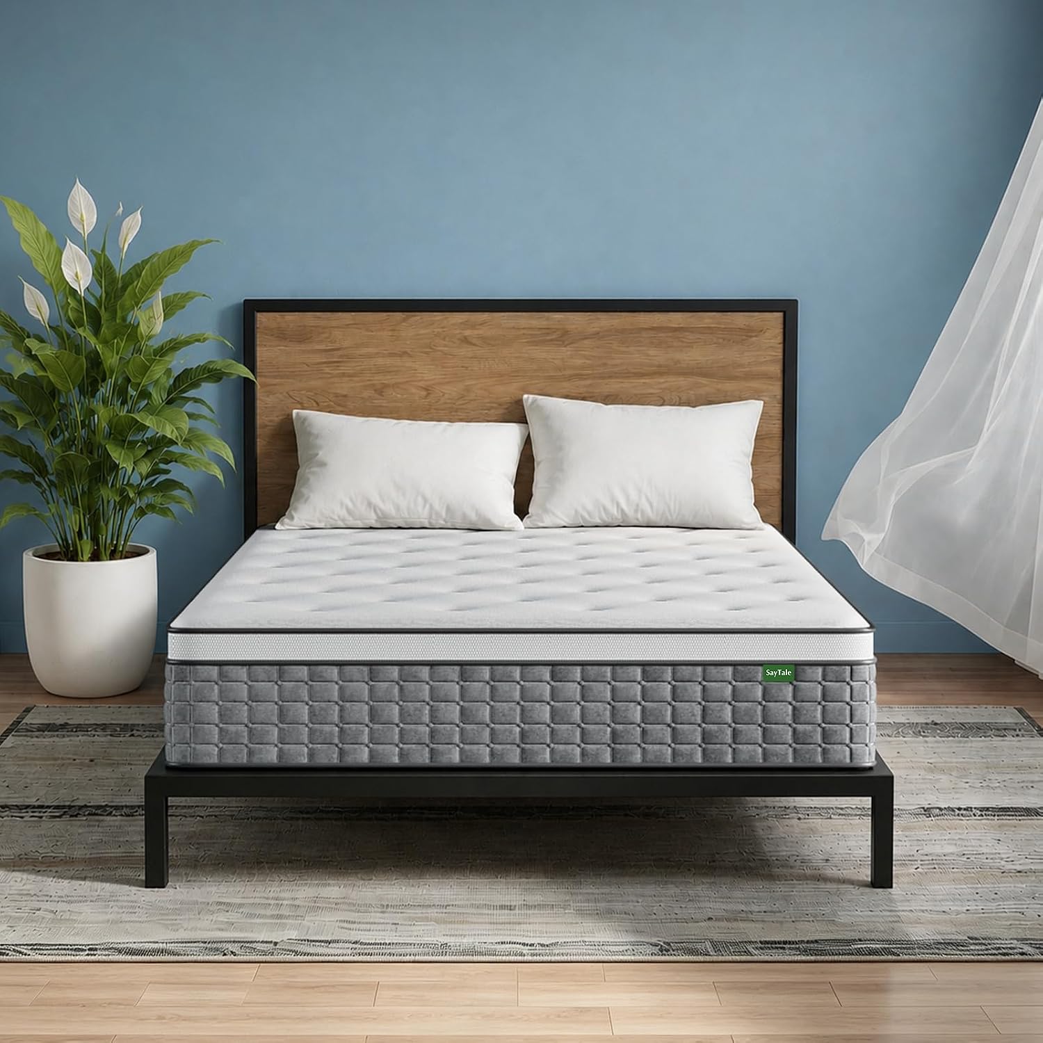 Memory Foam Mattress In A Box Queen - مرتبة كوين، مرتبة كوين هجينة بارتفاع
