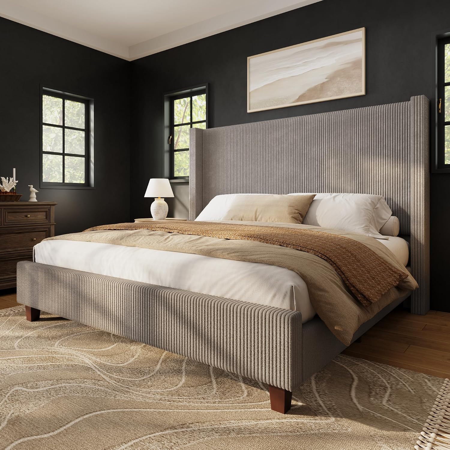 إطار سرير بحجم كوين مع لوح رأس - مراجعة Canopy Bed Frame Metal Queen وسعره