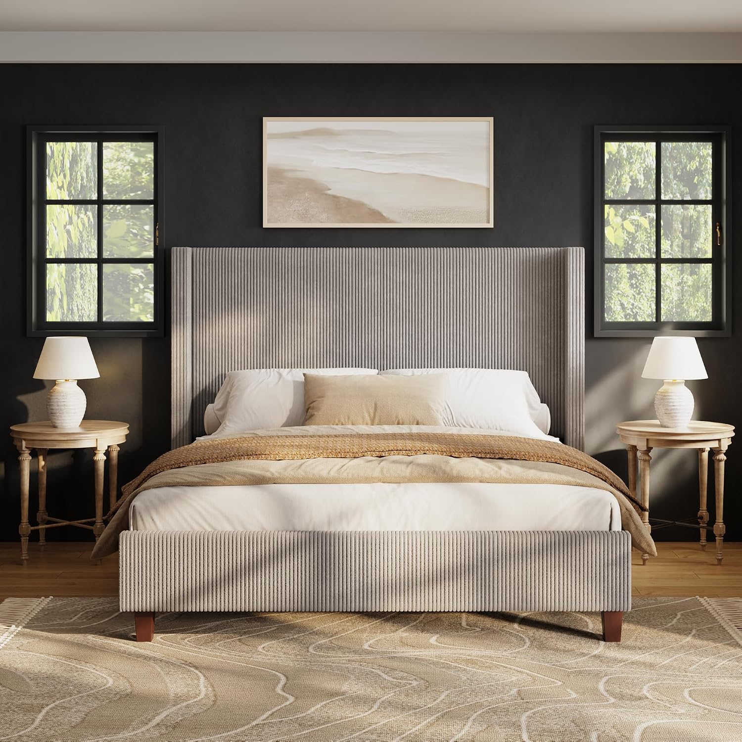 إطار سرير بحجم كوين مع لوح رأس - مراجعة Canopy Bed Frame Metal Queen وسعره