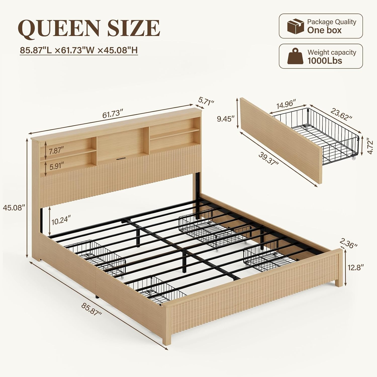 إطار سرير بحجم كوين مع 4 أدراج - مراجعة Canopy Bed Frame Metal Queen وسعره