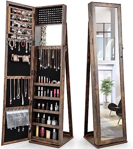 خزانة مجوهرات مع مرآة كاملة ال - مراجعة Full Length Mirror Jewelry Armoire وسعره