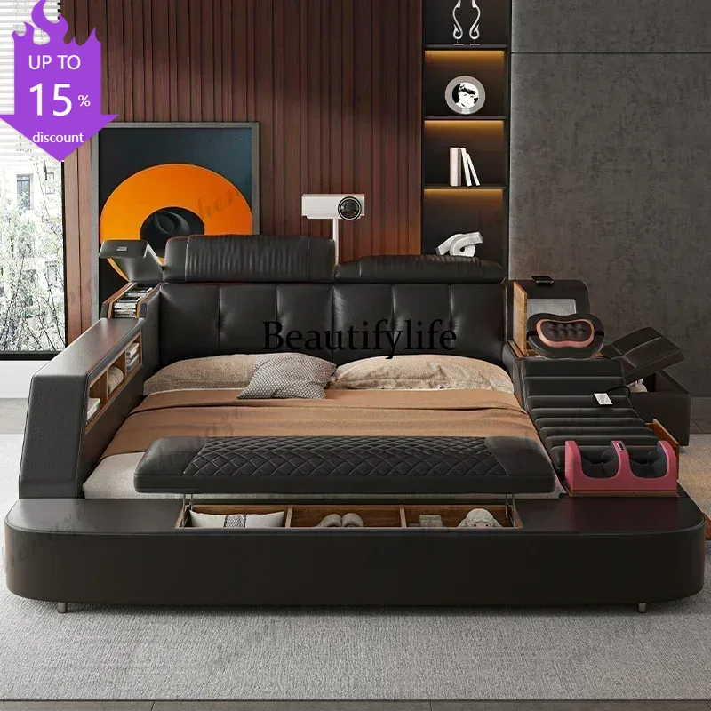 سرير مزدوج أسود مقاس كينج A182 - مراجعة King Size Bed Frame With Storage Drawers وسعره