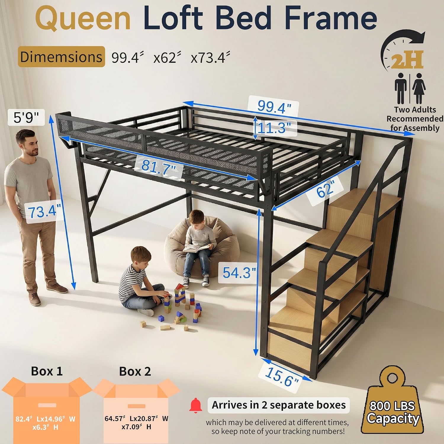سرير علوي بحجم كوين مع درج وتخ - مراجعة Canopy Bed Frame Metal Queen وسعره