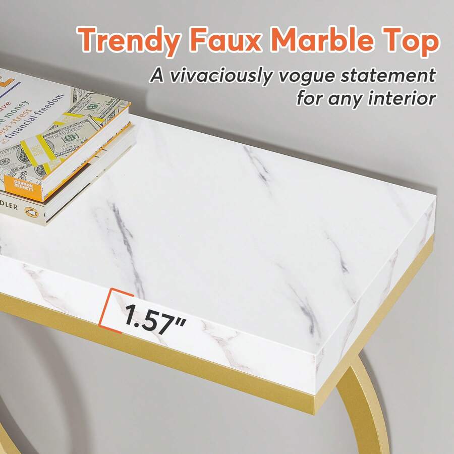 طاولة كونسول عصرية ذهبية اللون - مراجعة Tables وسعره