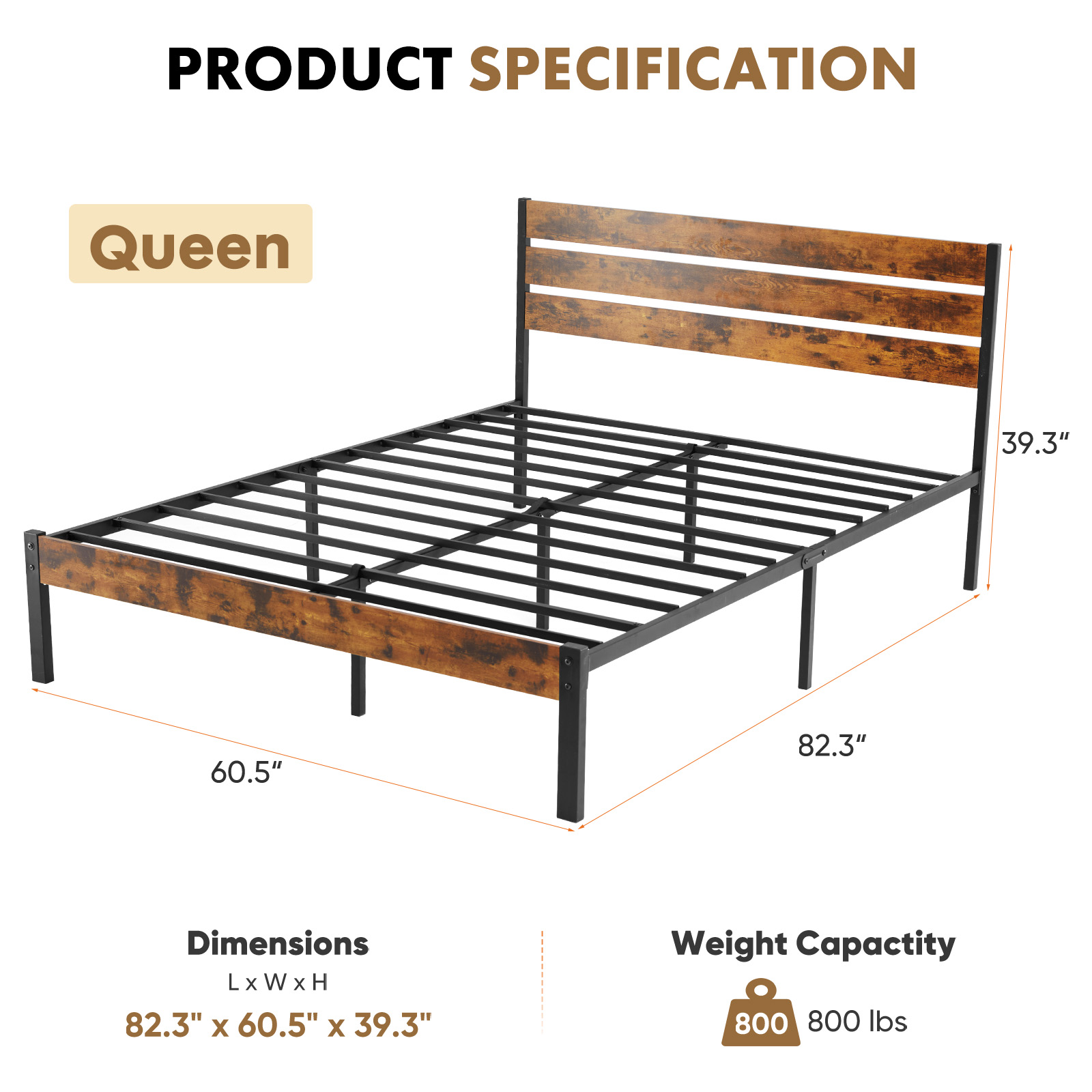 إطار سرير بمنصة معدنية بحجم كو - مراجعة Canopy Bed Frame Metal Queen وسعره