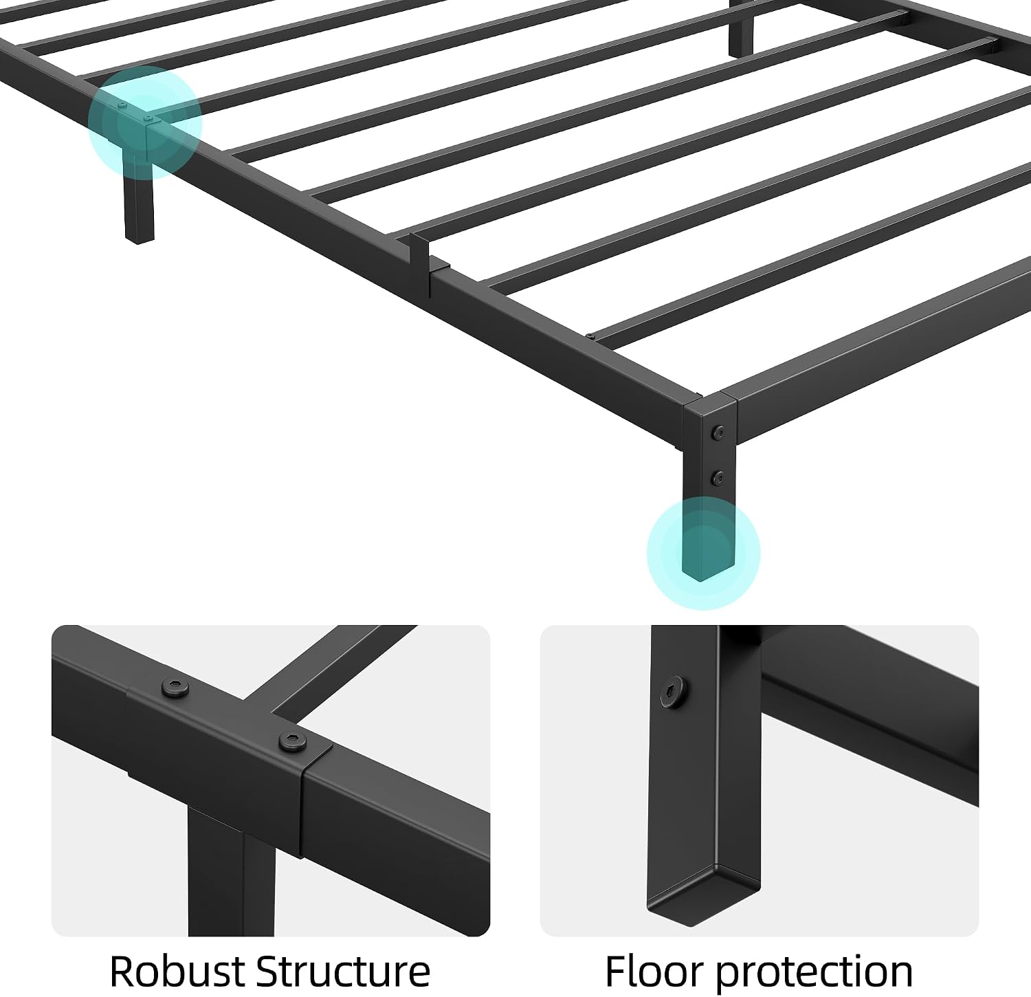 إطار سرير معدني متين مقاس 6 بو - مراجعة Canopy Bed Frame Metal Queen وسعره